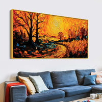 Abstract Nature Canvas Painting for Elegant Home Décor