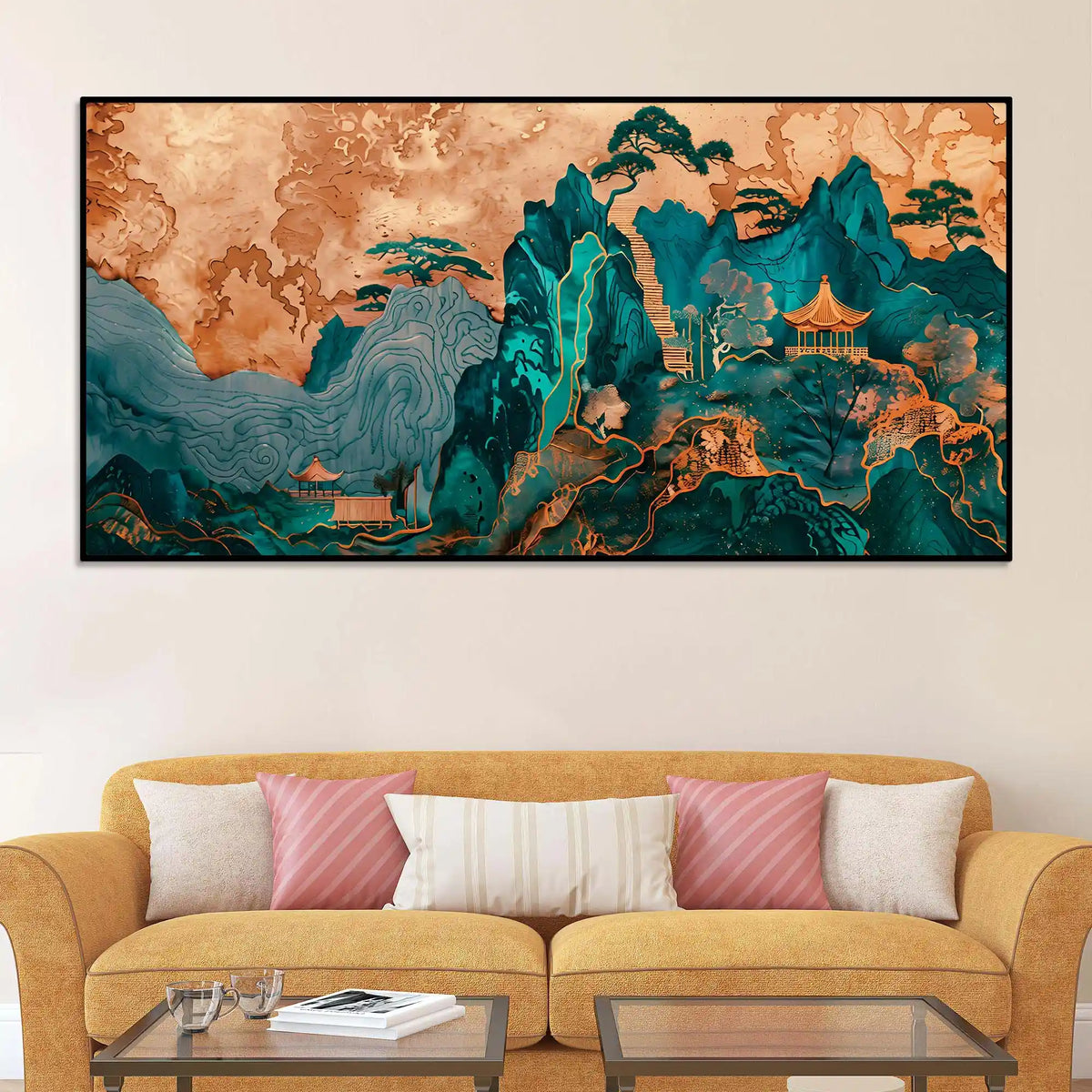 Abstract Nature Canvas Wall Art Painting for Luxury Decor