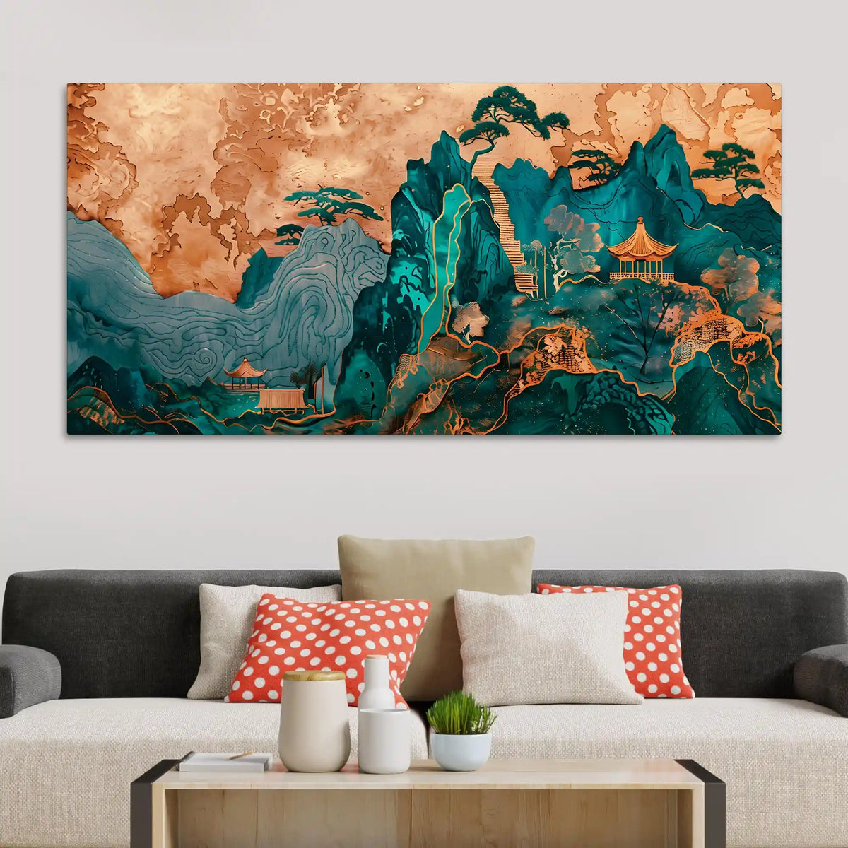 Abstract Nature Canvas Wall Art Painting for Luxury Decor