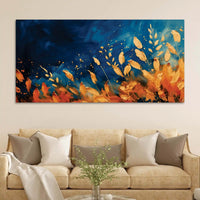 Abstract Nature Leaf Canvas Wall Art Painting for Elegant Interiors