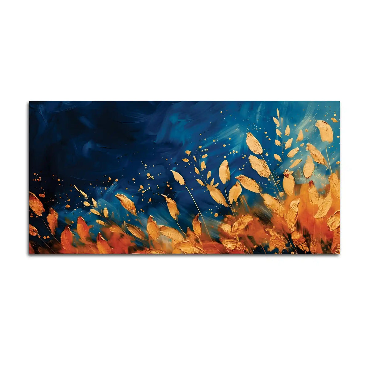Abstract Nature Leaf Canvas Wall Art Painting for Elegant Interiors
