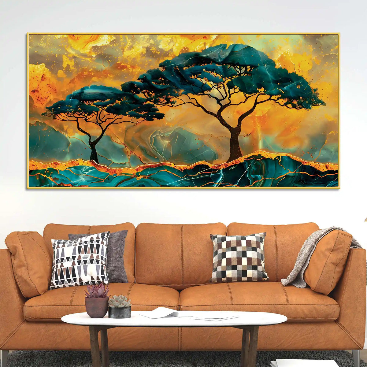 Abstract Nature Tree Canvas Painting for Living Room Decoration