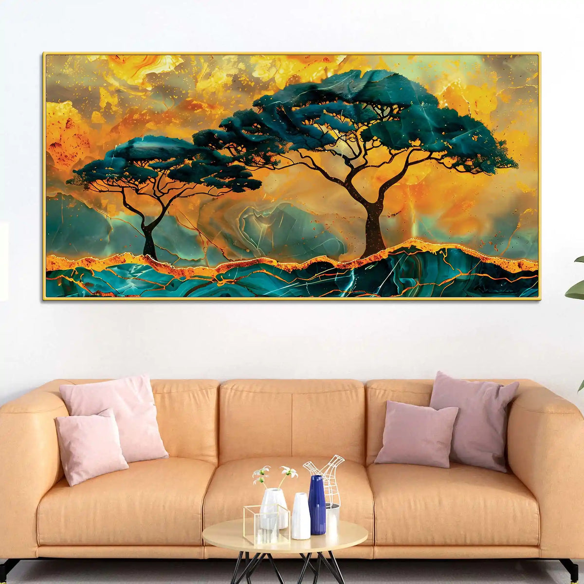 Abstract Nature Tree Canvas Painting for Living Room Decoration