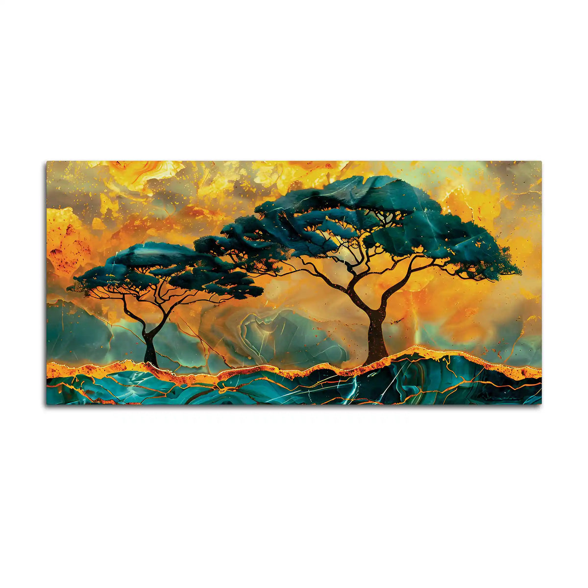 Abstract Nature Tree Canvas Painting for Living Room Decoration