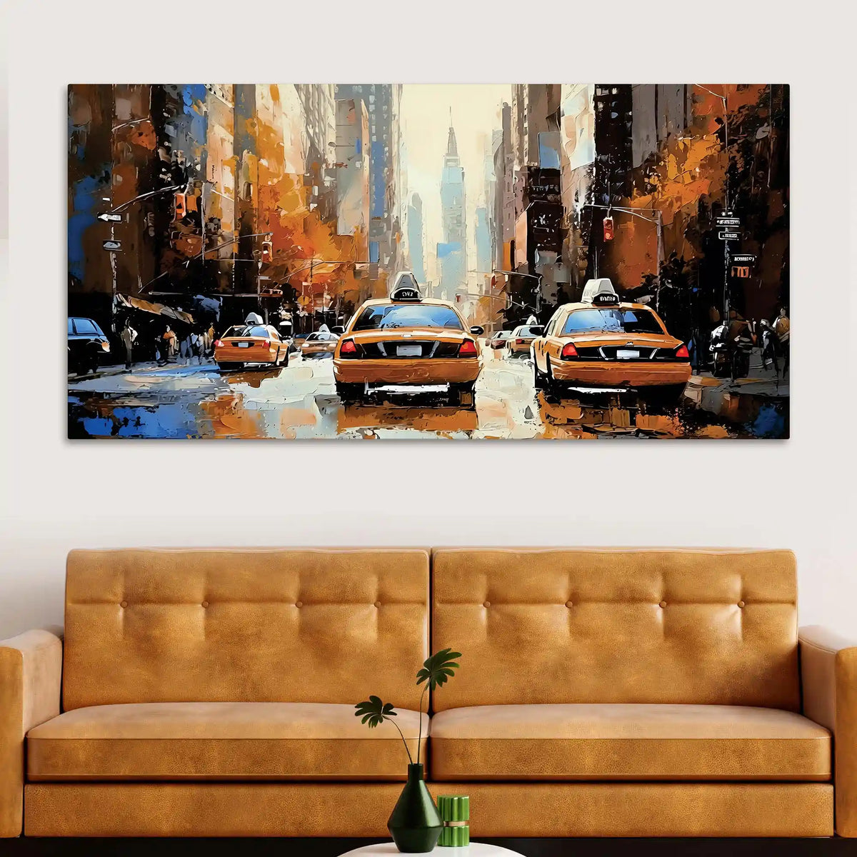 Abstract New York Street Canvas Wall Art for Decoration