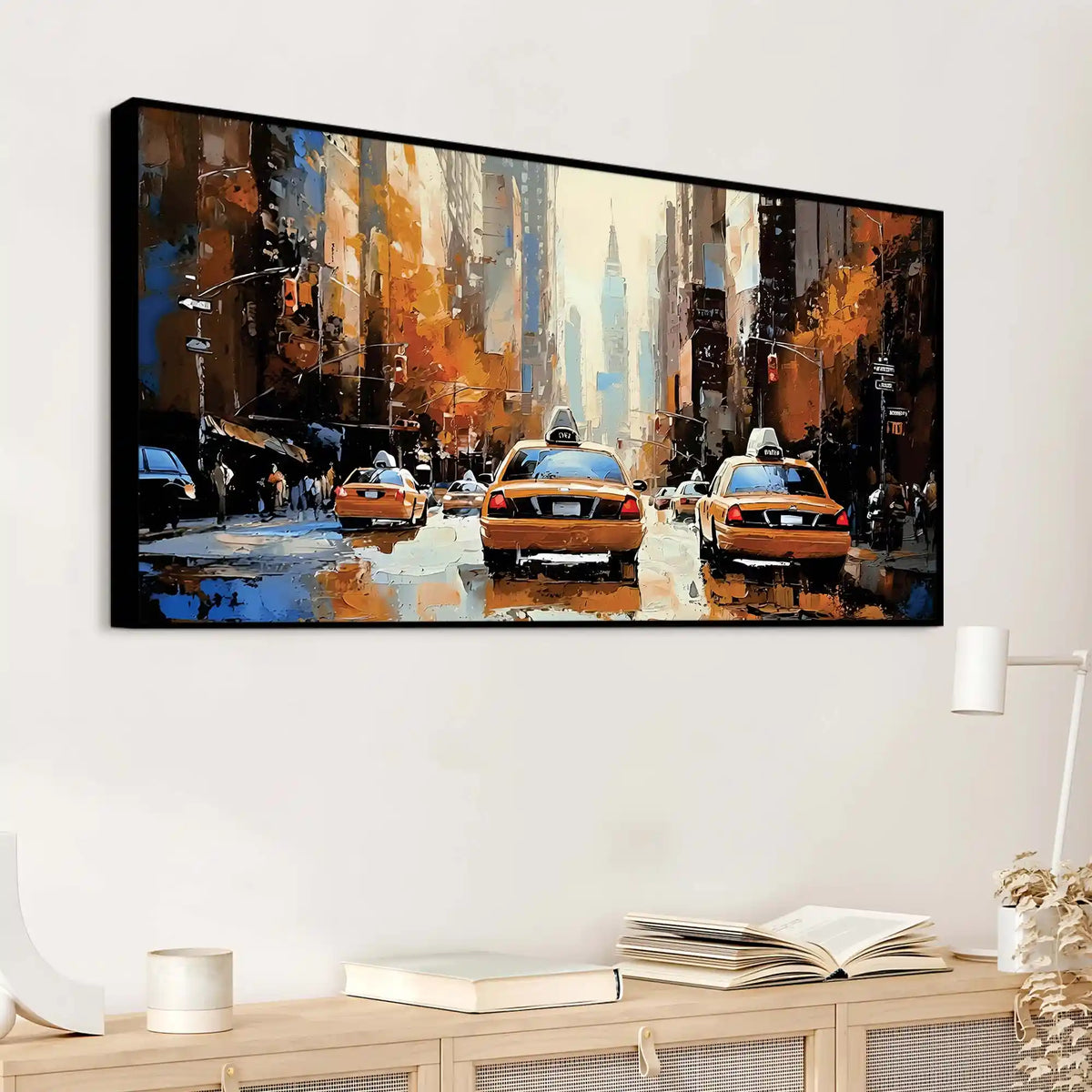 Abstract New York Street Canvas Wall Art for Decoration