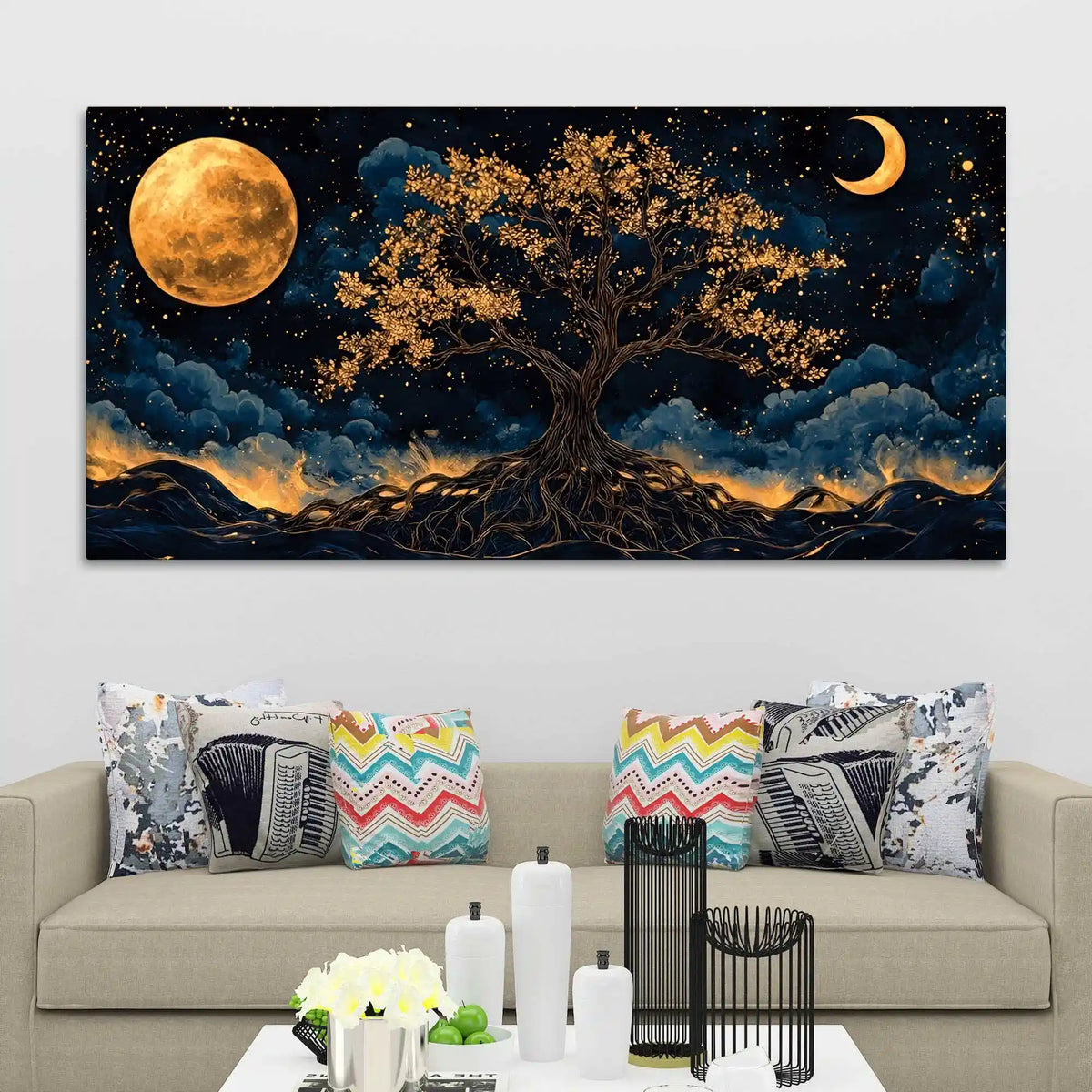 Abstract Night Wall Décor Canvas Painting