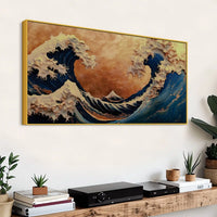 Abstract Ocean Wave Canvas Painting for Home Décor