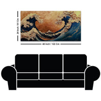 Abstract Ocean Wave Canvas Painting for Home Décor
