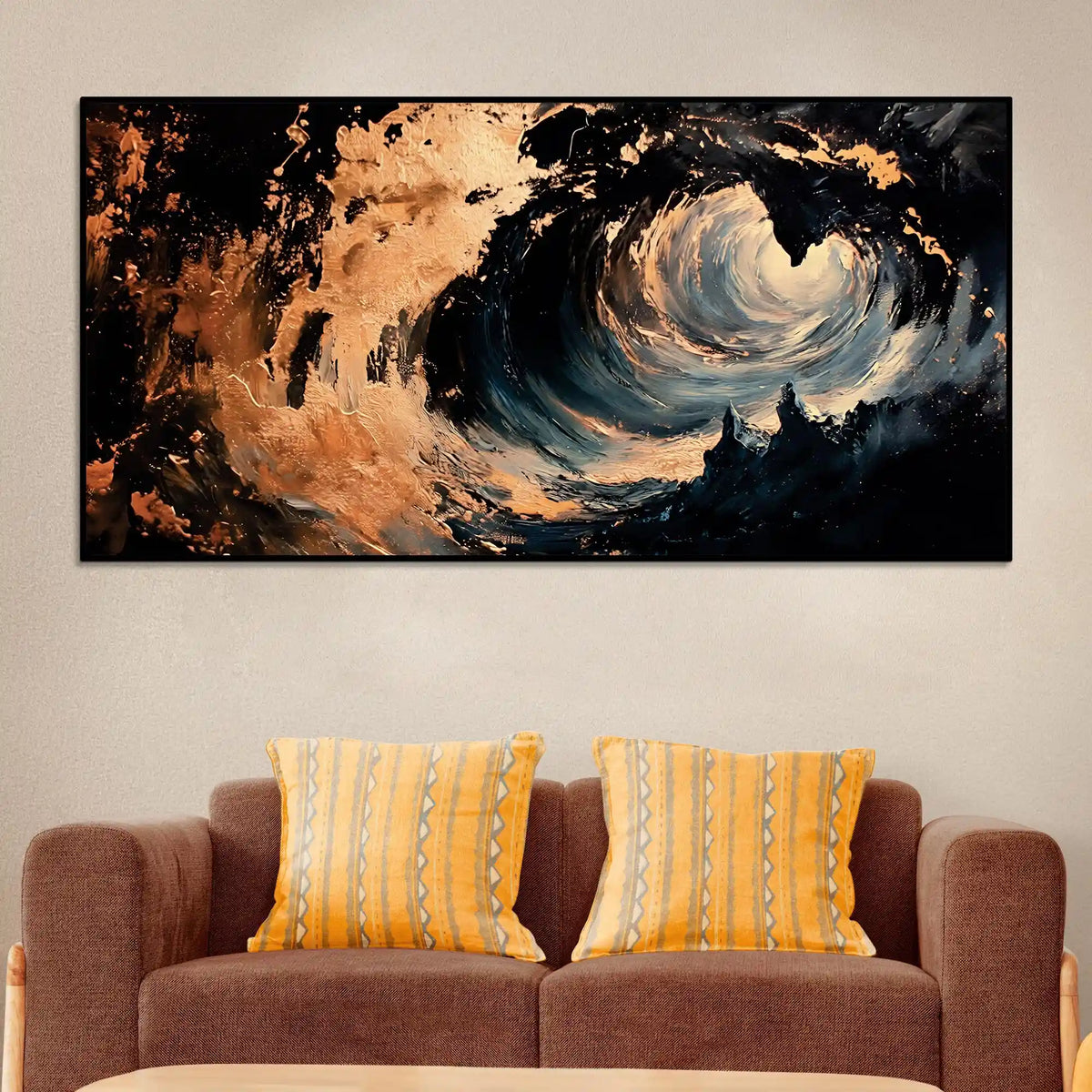 Abstract Ocean Wave Canvas Wall Painting