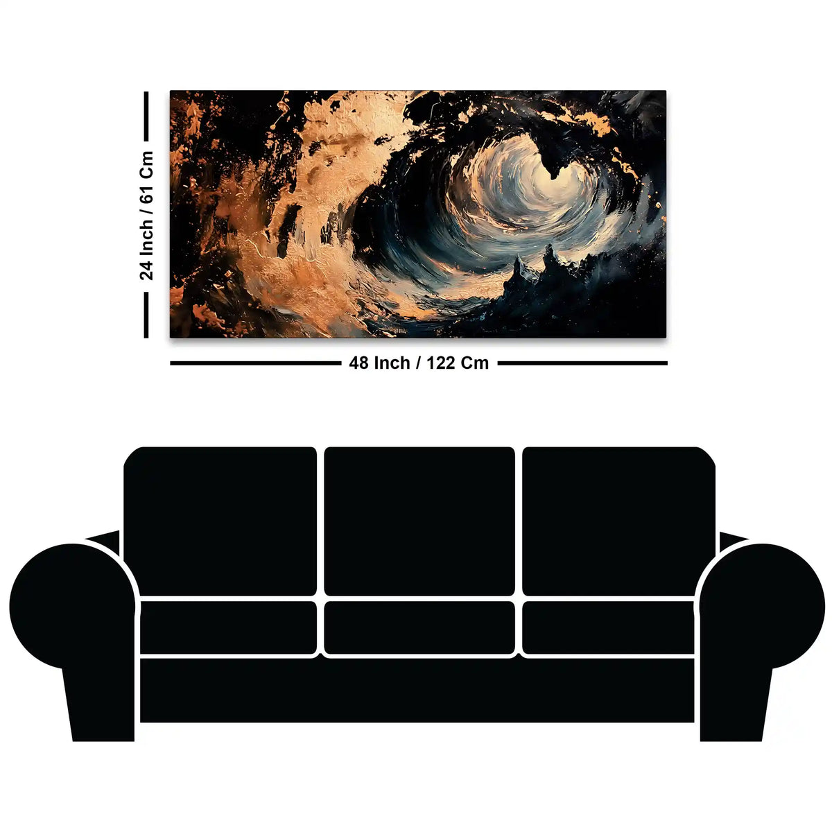 Abstract Ocean Wave Canvas Wall Painting