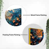 Abstract Peacock Canvas Painting for Modern Home Interior Décor
