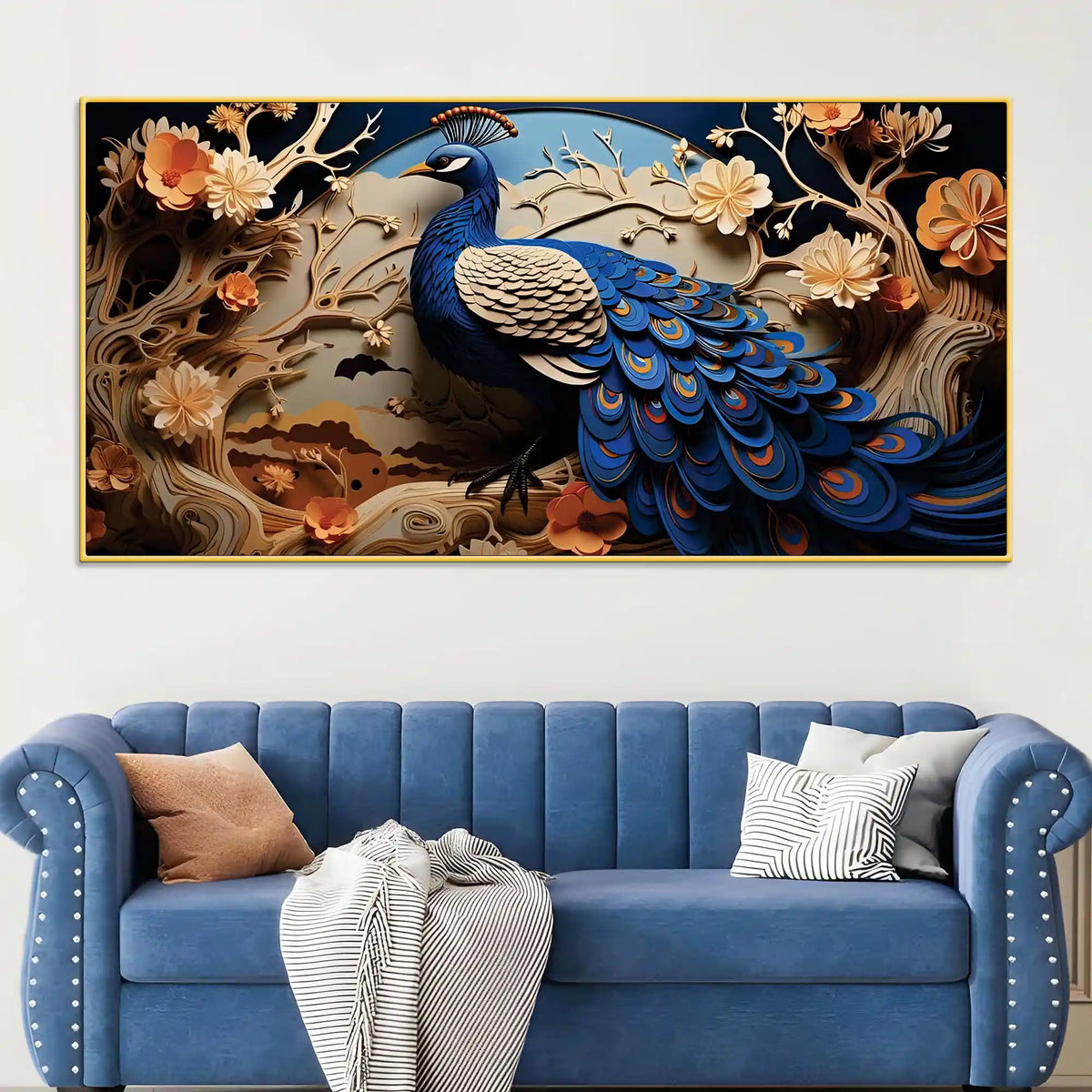 Abstract Peacock Canvas Wall Luxury for Home Decor