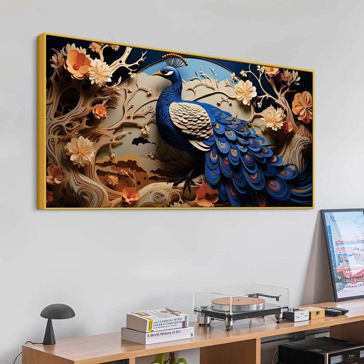 Abstract Peacock Canvas Wall Luxury for Home Decor
