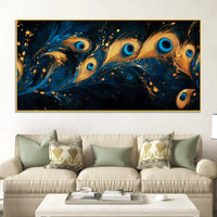 Abstract Peacock Feather Canvas Wall Art Painting