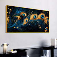 Abstract Peacock Feather Canvas Wall Art Painting