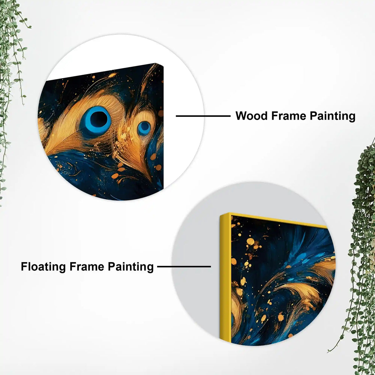 Abstract Peacock Feather Canvas Wall Art Painting