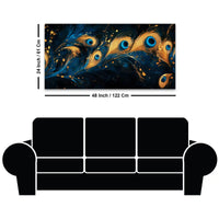 Abstract Peacock Feather Canvas Wall Art Painting