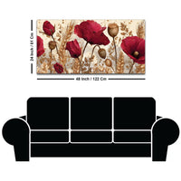 Abstract Red Poppy Flower Canvas Wall Art Painting for Home Decor