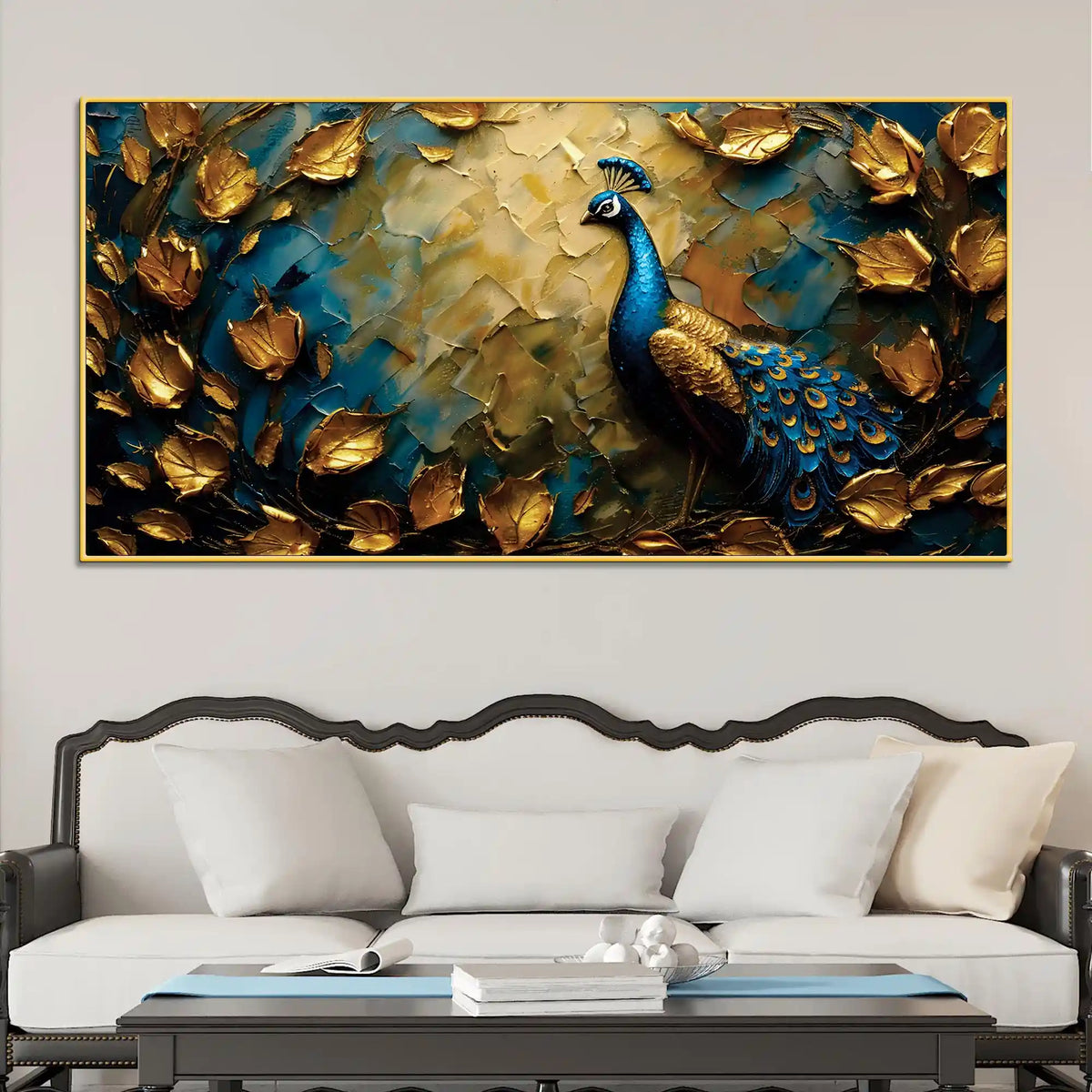 Abstract Royal Peacock Canvas Wall Art Painting