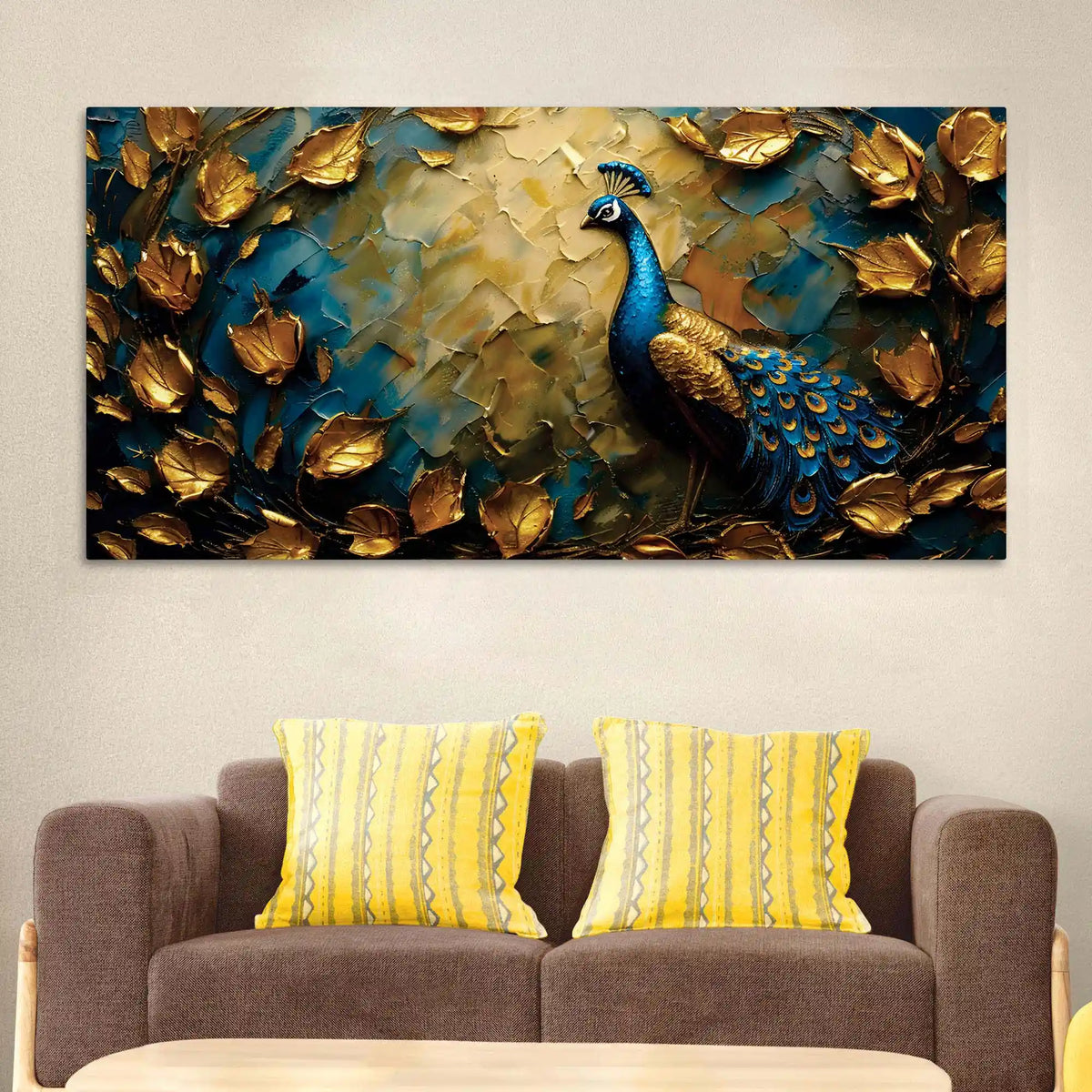 Abstract Royal Peacock Canvas Wall Art Painting