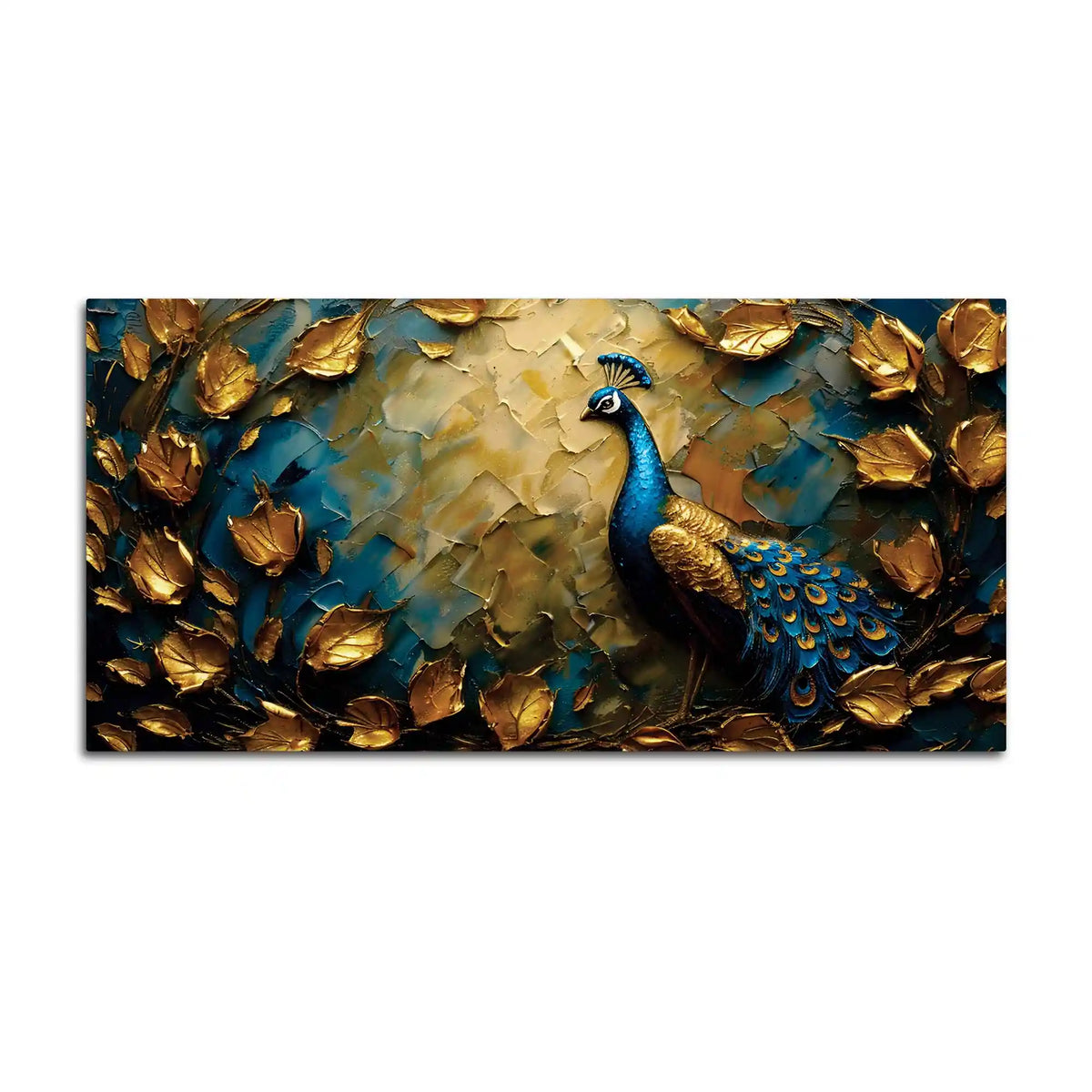 Abstract Royal Peacock Canvas Wall Art Painting