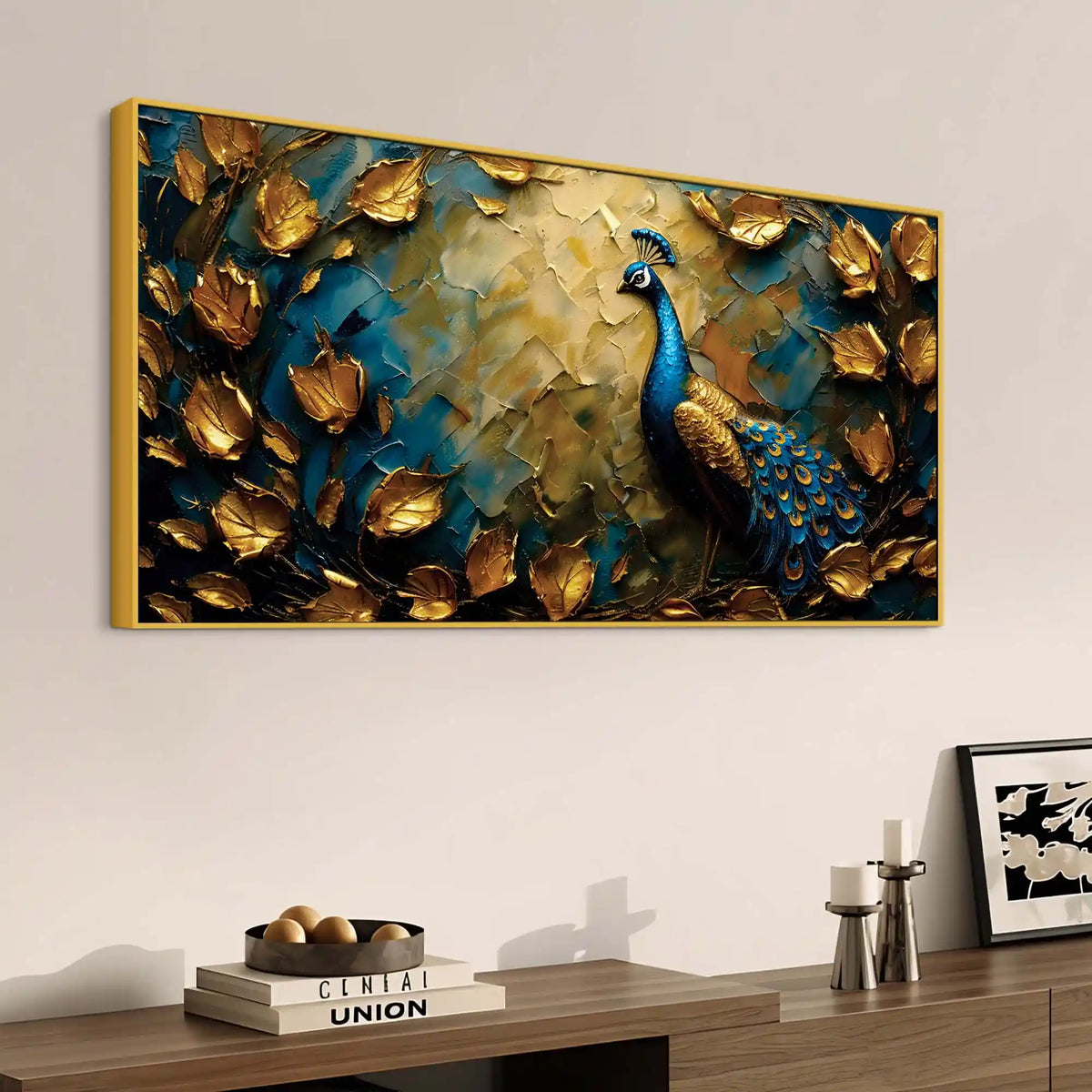 Abstract Royal Peacock Canvas Wall Art Painting