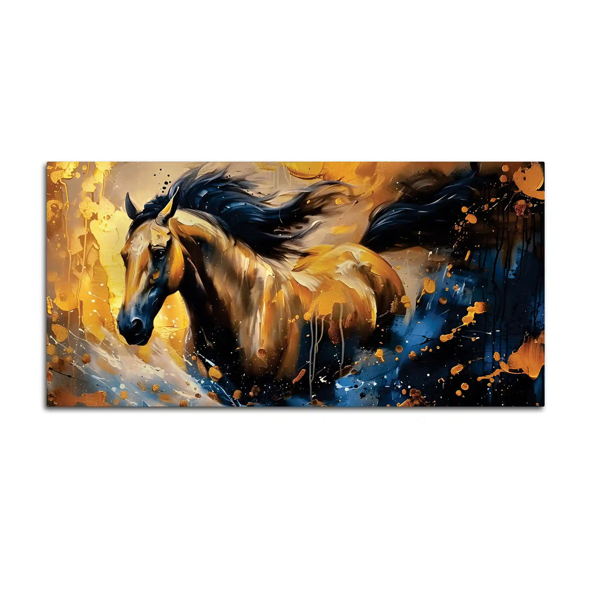 Abstract Running Horse Canvas Painting for Decor
