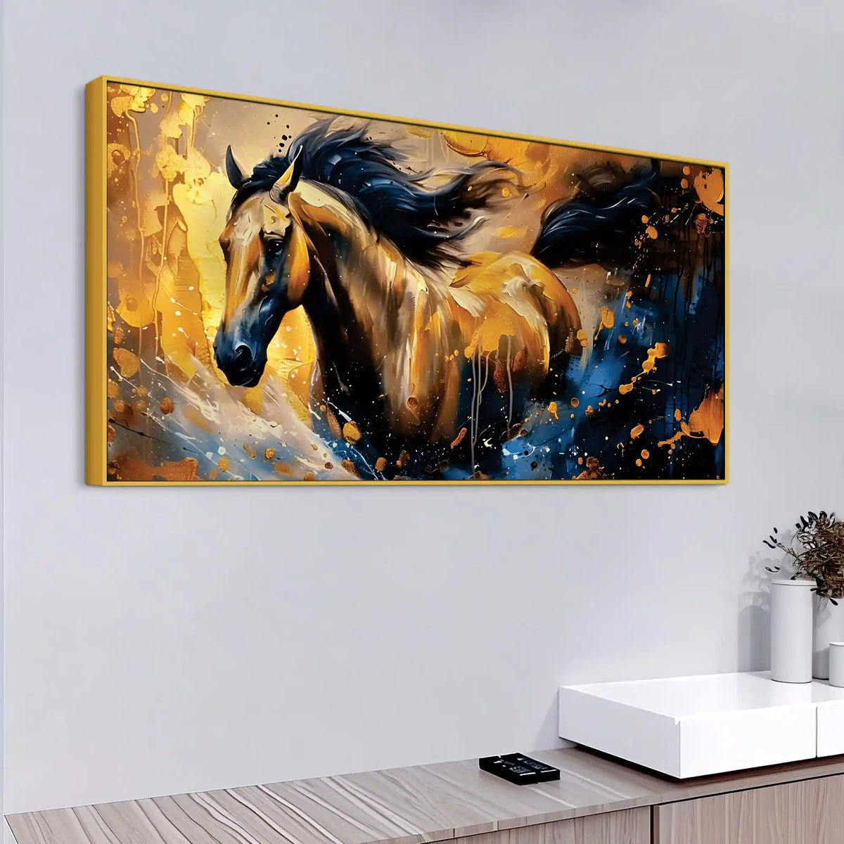 Abstract Running Horse Canvas Painting for Decor