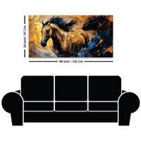 Abstract Running Horse Canvas Painting for Decor