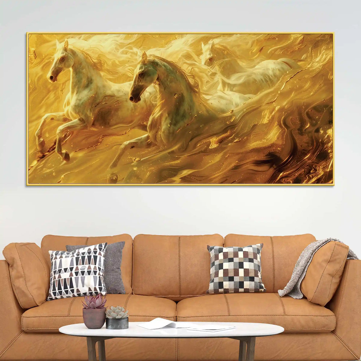 Abstract Running Horse Canvas Painting for Home Decor