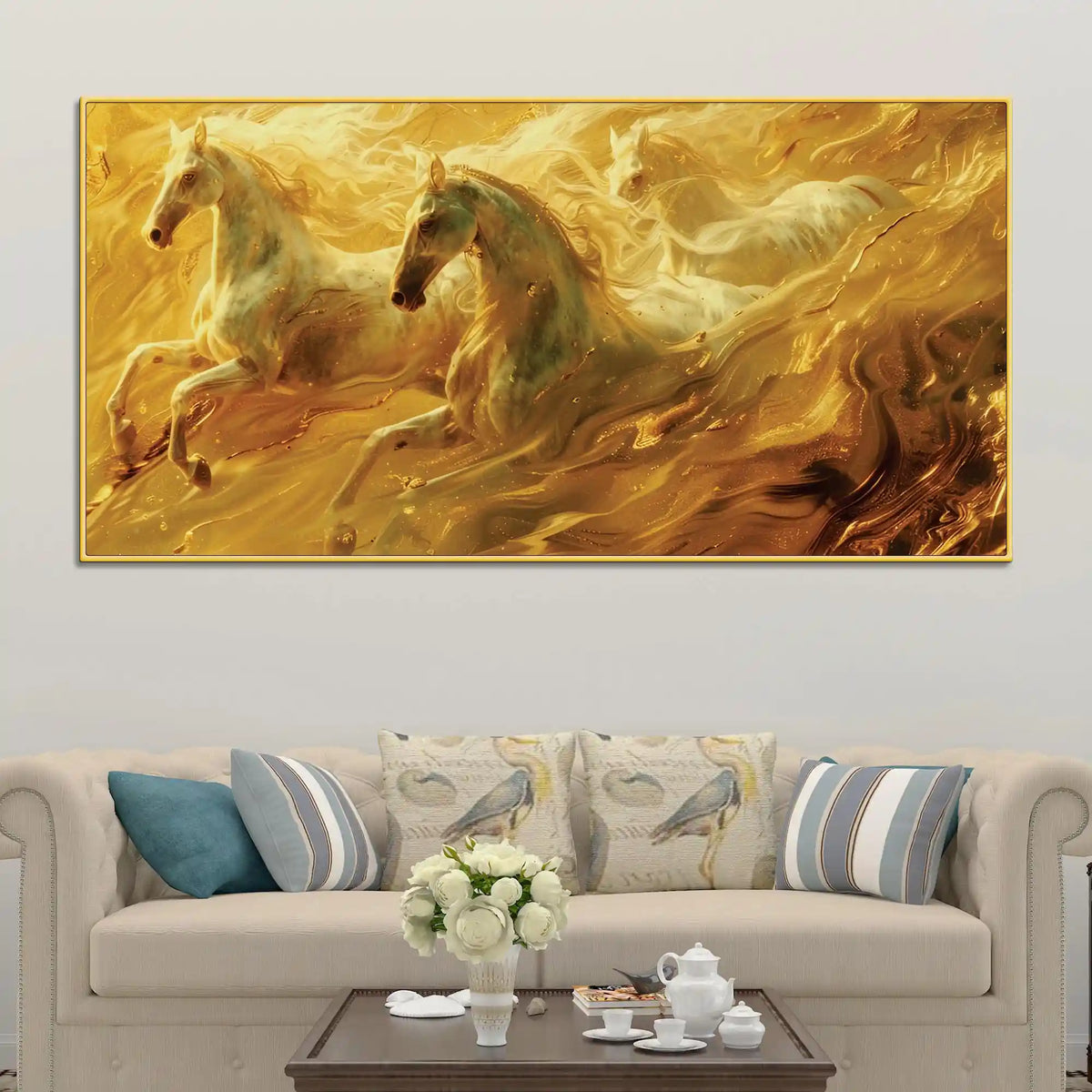 Abstract Running Horse Canvas Painting for Home Decor