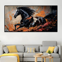Abstract Running Horse Canvas Wall Art Painting