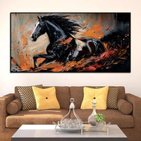 Abstract Running Horse Canvas Wall Art Painting