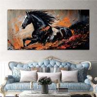 Abstract Running Horse Canvas Wall Art Painting