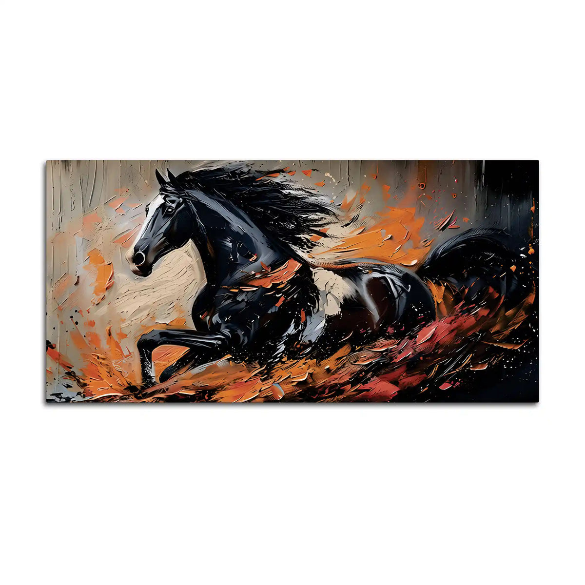 Abstract Running Horse Canvas Wall Art Painting