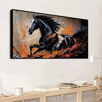 Abstract Running Horse Canvas Wall Art Painting