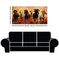Abstract Running Horses Canvas Wall Art Painting
