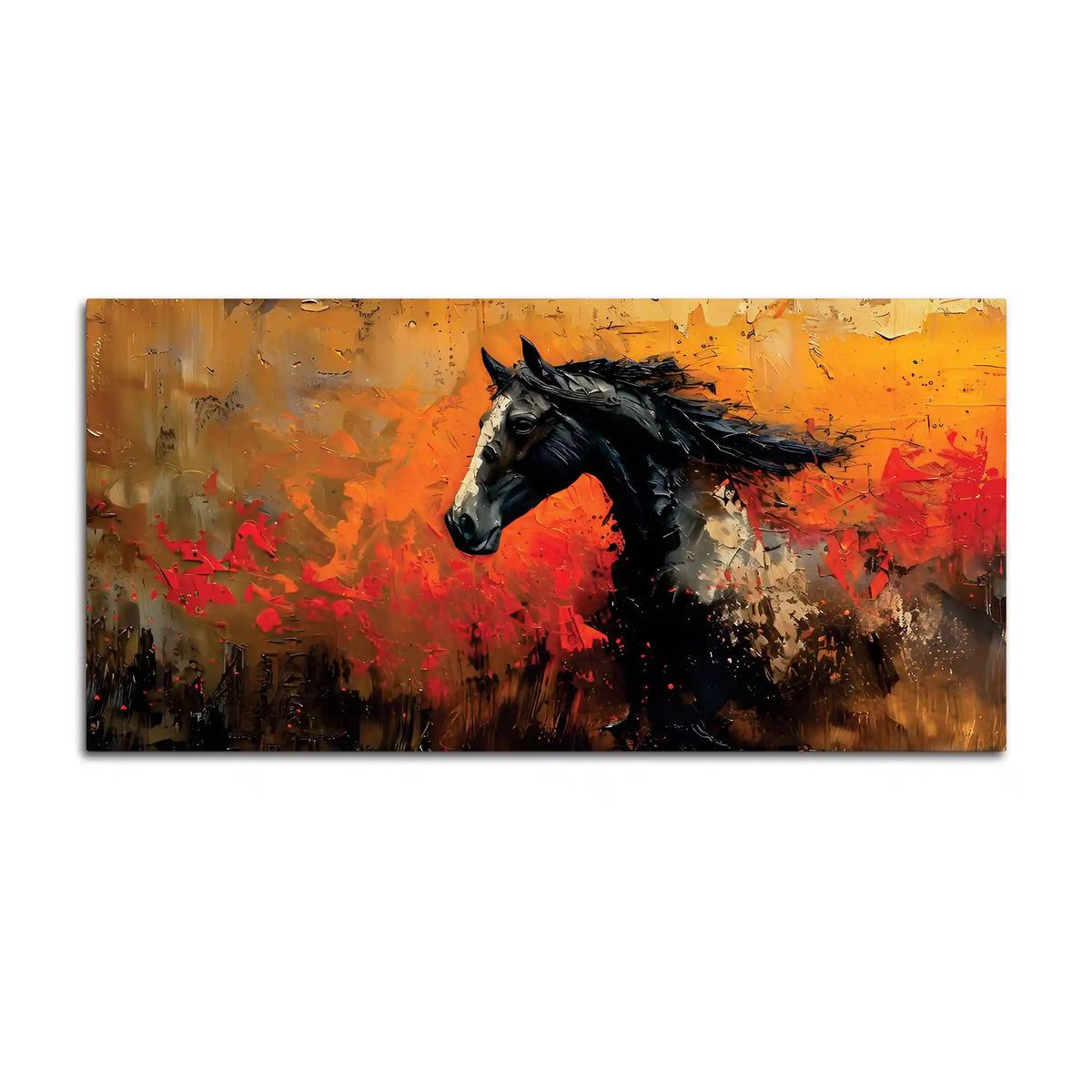 Abstract Splash Horse Canvas Painting for Home