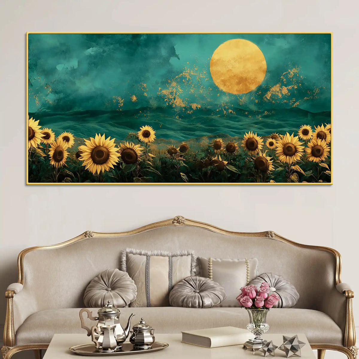Abstract Sunflower Canvas Painting for Home & Office
