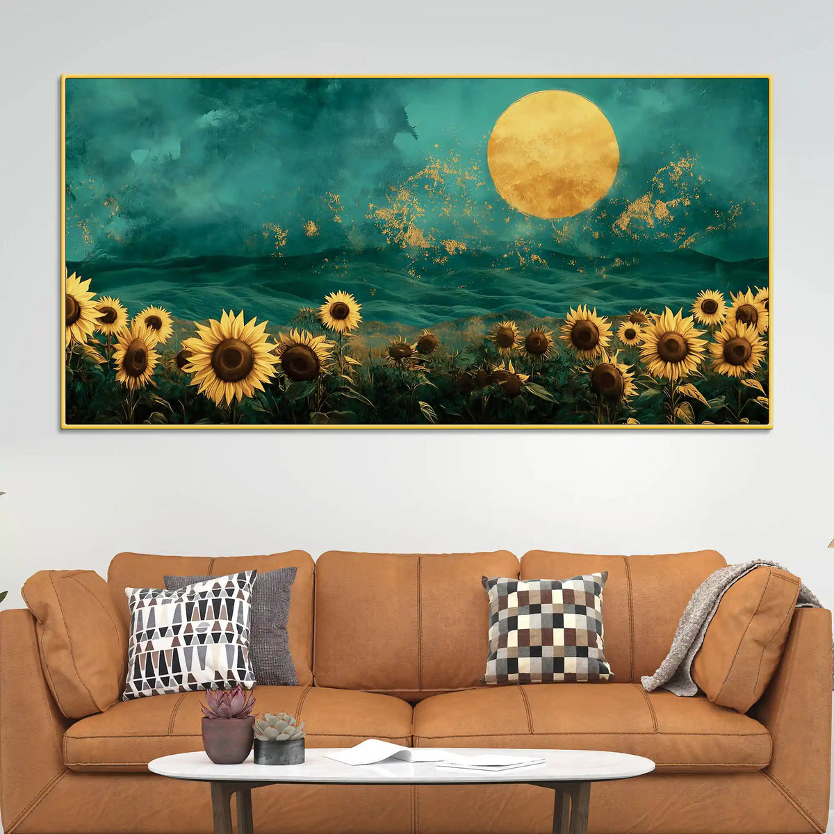 Abstract Sunflower Canvas Painting for Home & Office