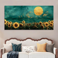 Abstract Sunflower Canvas Painting for Home & Office