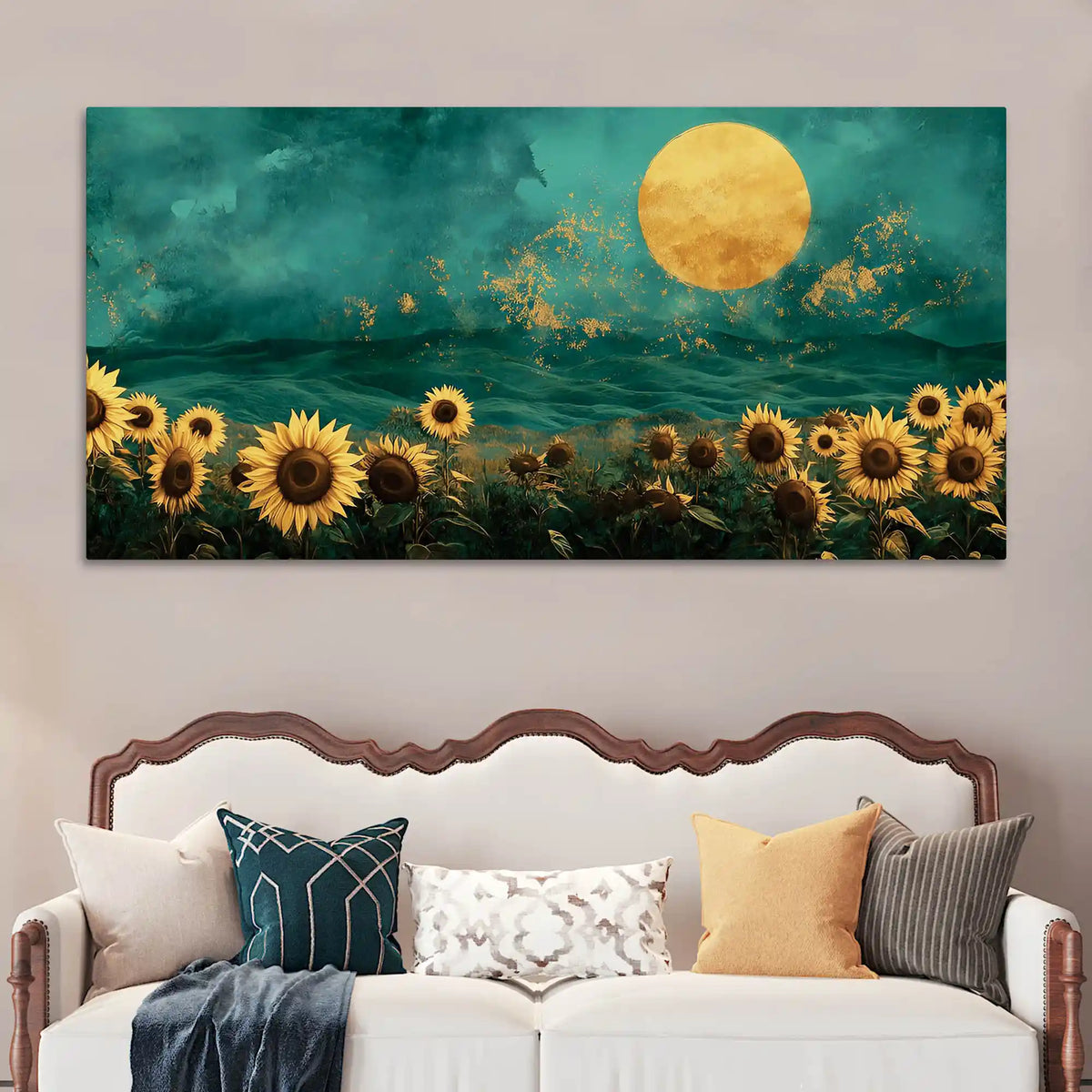 Abstract Sunflower Canvas Painting for Home & Office
