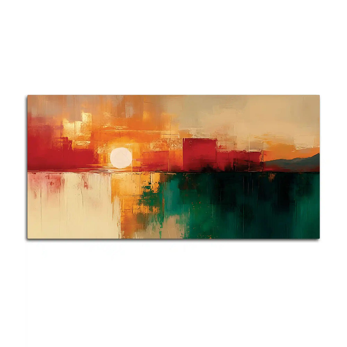 Abstract Sunset Canvas Wall Painting for Modern Living Room Décor