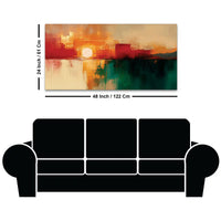 Abstract Sunset Canvas Wall Painting for Modern Living Room Décor