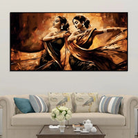 Abstract Traditional Indian Dance Canvas Wall Art Painting