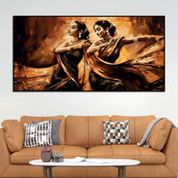 Abstract Traditional Indian Dance Canvas Wall Art Painting