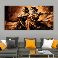 Abstract Traditional Indian Dance Canvas Wall Art Painting