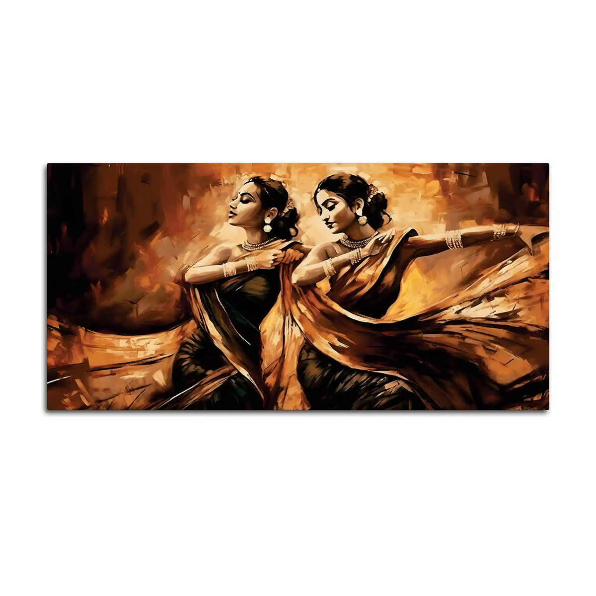 Abstract Traditional Indian Dance Canvas Wall Art Painting