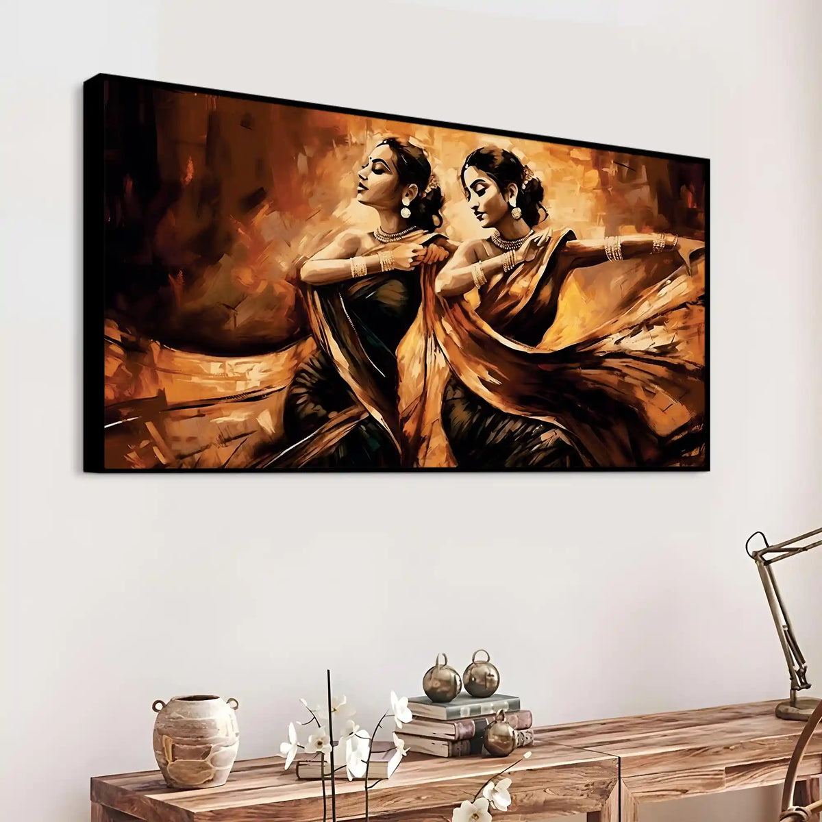 Abstract Traditional Indian Dance Canvas Wall Art Painting